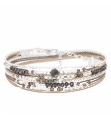 doriane bijoux-atlanta-bracelet-argent-2 tours-marron-bijoux totem.