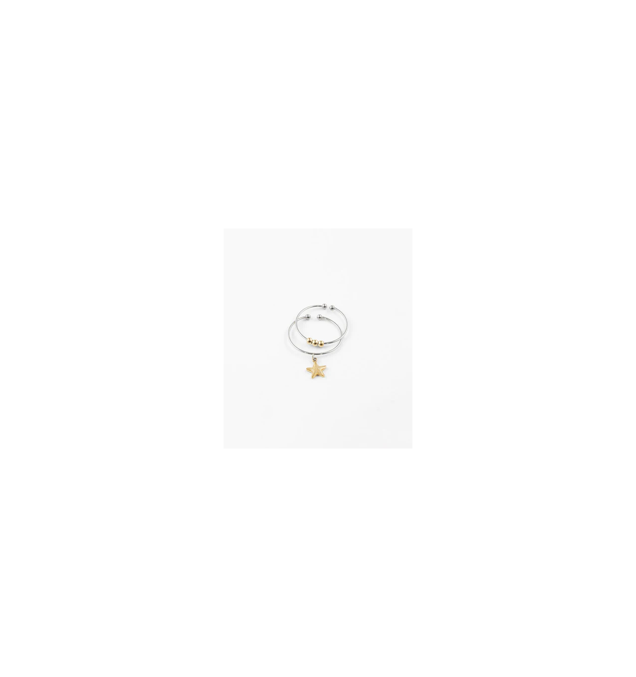 zag-bijoux-étoile-bague-acier-ajustable-bijoux totem.