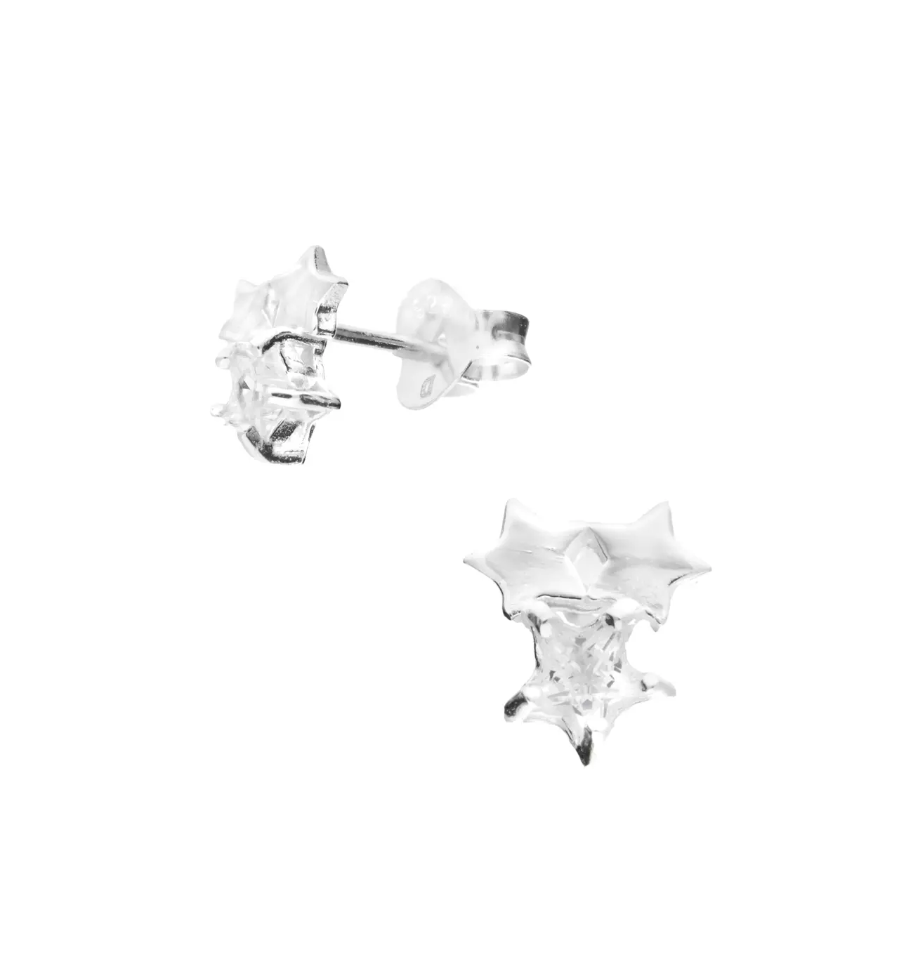 doriane-3 etoiles-argent 925-boucles d'oreilles-bijoux totem.