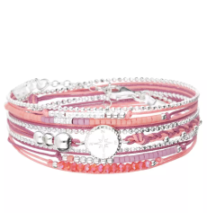 doriane bijoux-rose des vents-bracelet-argent-framboise-rose-bijoux totem.