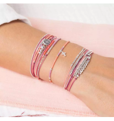 doriane bijoux-rose des vents-bracelet-argent-framboise-rose-bijoux totem.