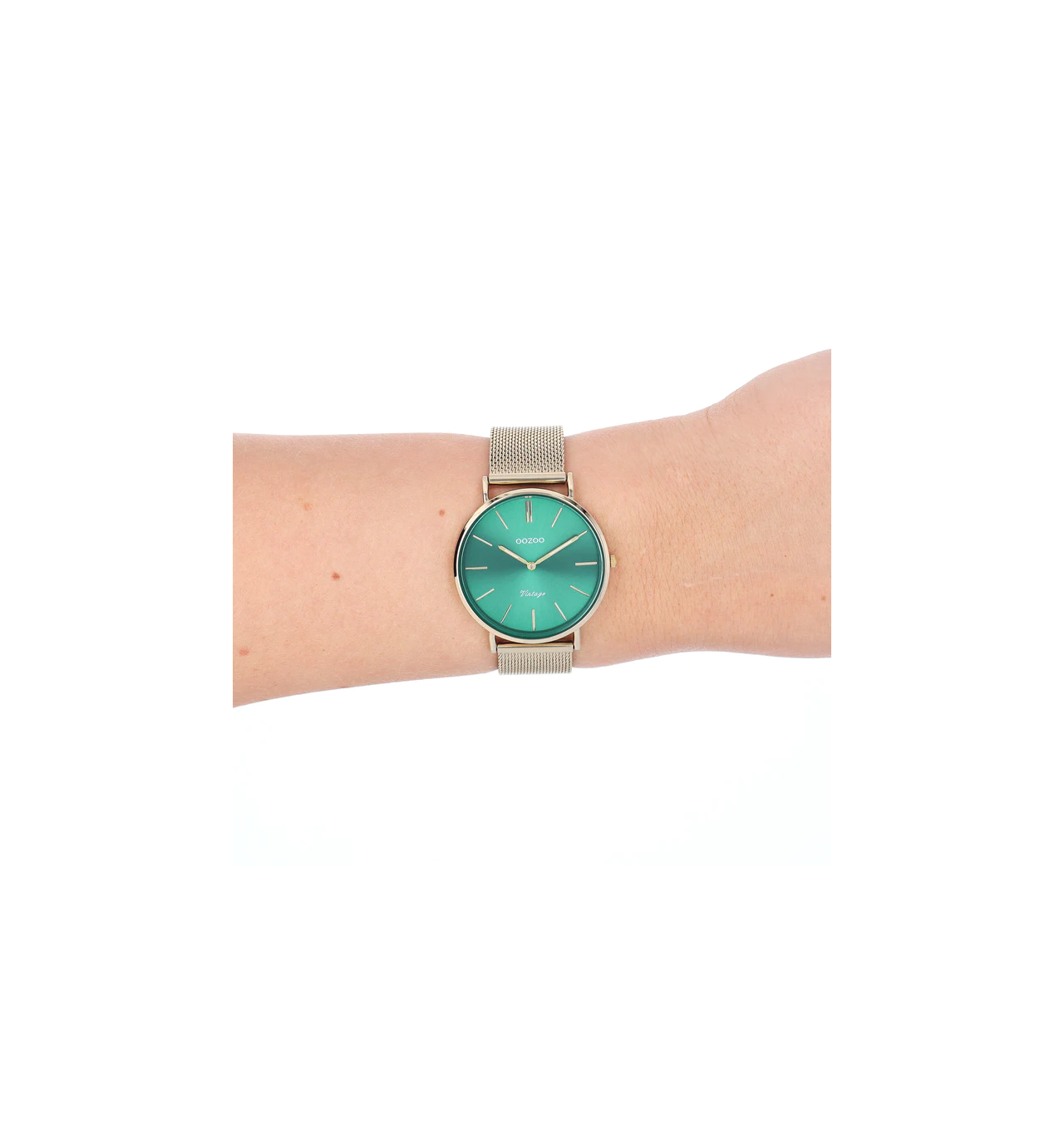 oozoo-montre-femme-mesh-doré-ronde-bijoux totem