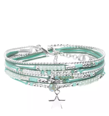 doriane bijoux-atlanta-bracelet-argent-multitours-turquoise-vert-bijoux totem.