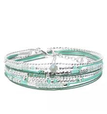 doriane bijoux-atlanta-bracelet-argent-multitours-turquoise-vert-bijoux totem.