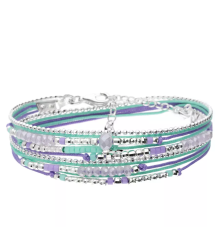 doriane bijoux-atlanta-bracelet-argent-multitours-turquoise-violet-bijoux totem.