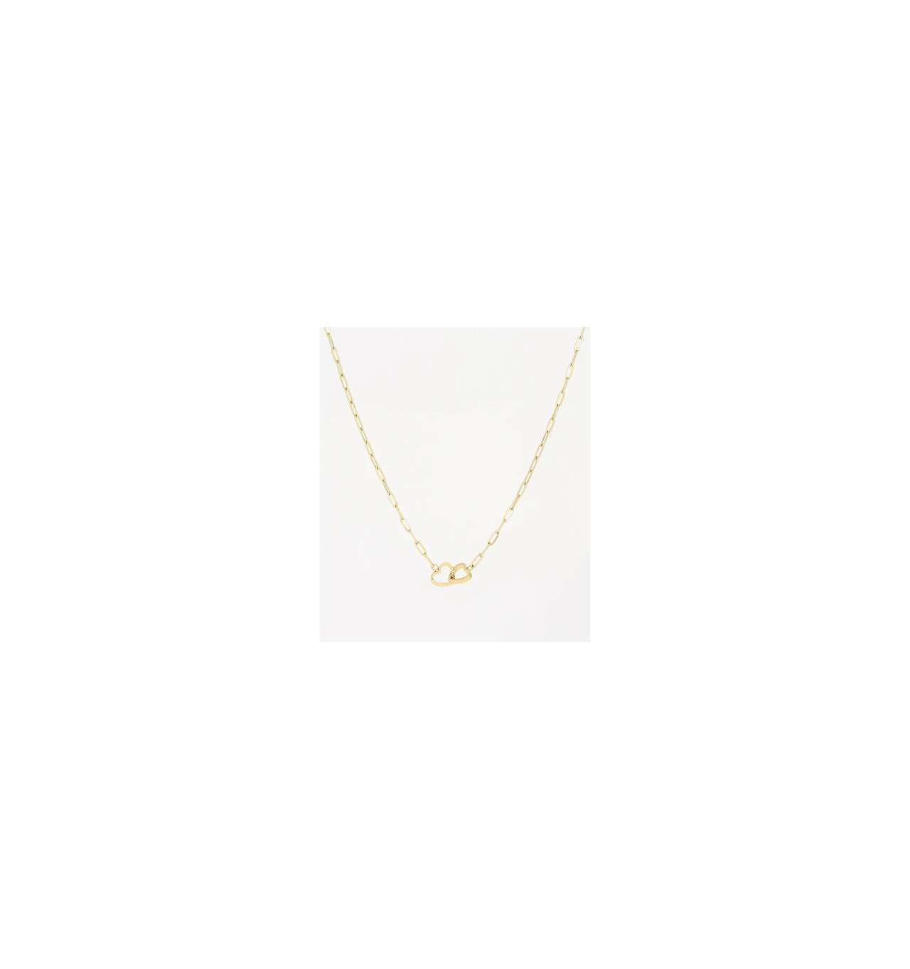 zag-bijoux-heart-collier-acier-doré-bijoux totem.
