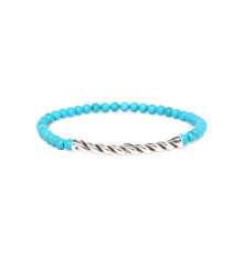 nature bijoux-homme-spiral-bracelet-extensible-howlite turquoise-bijoux totem.