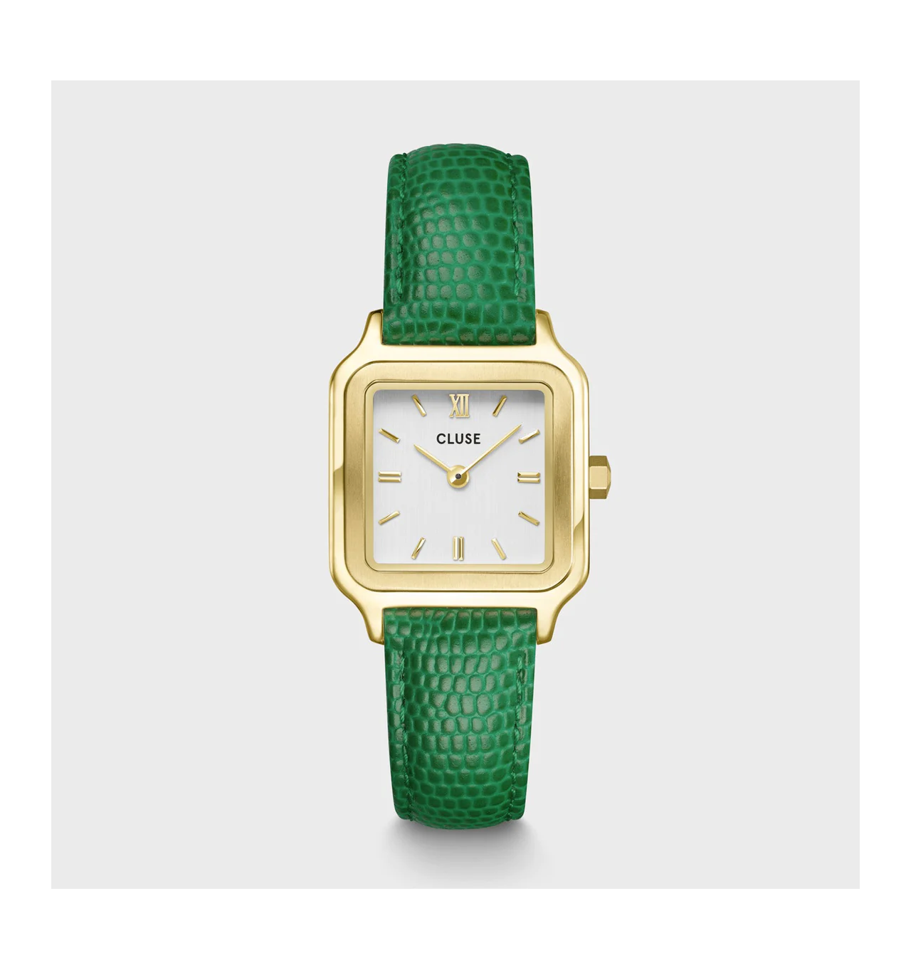 cluse-gracieuse-montre-femme-acier-or-vert-cuir-bijoux totem