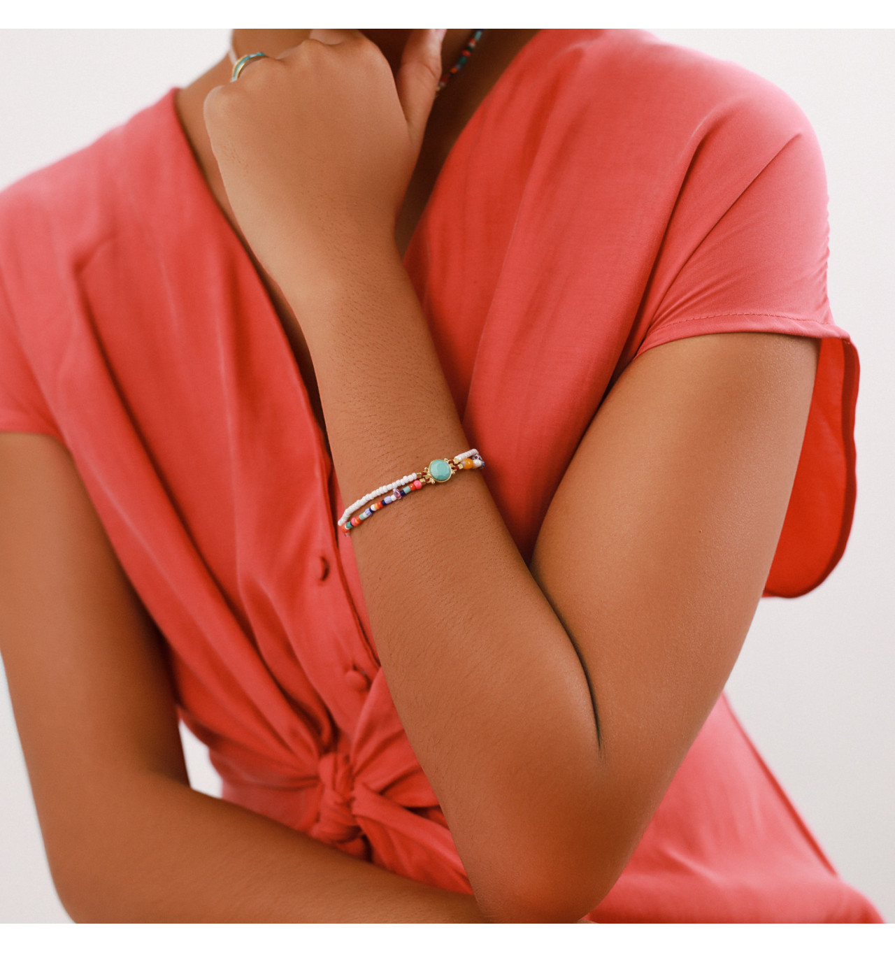 franck herval-karma-bracelet-ajustable-2 rangs-bijoux totem.