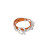 secret de cuir-bracelet-double tours-orange-bijoux totem.