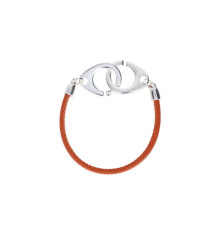 secret de cuir-bracelet-menottes-orange-bijoux totem.