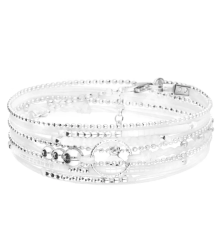 doriane bijoux-bracelet-argent-triple tours-blanc-bijoux totem.
