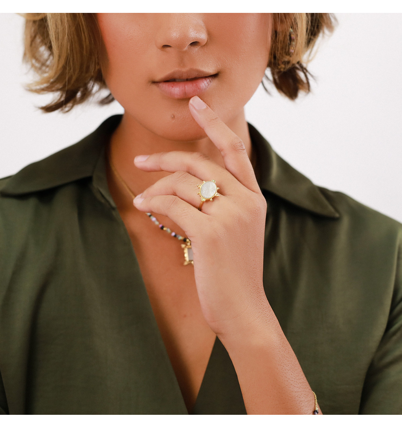 franck herval-gabrielle-bague-ajustable-ovale-bijoux totem.