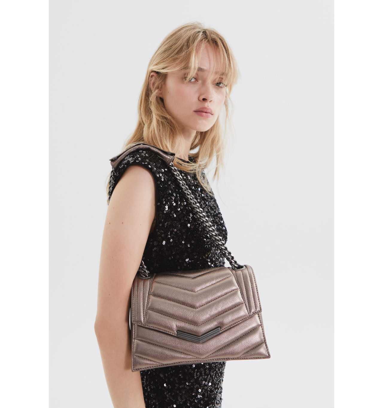 ikks-the 1-glitter copper-sac-pochette-cuir-bijoux totem.