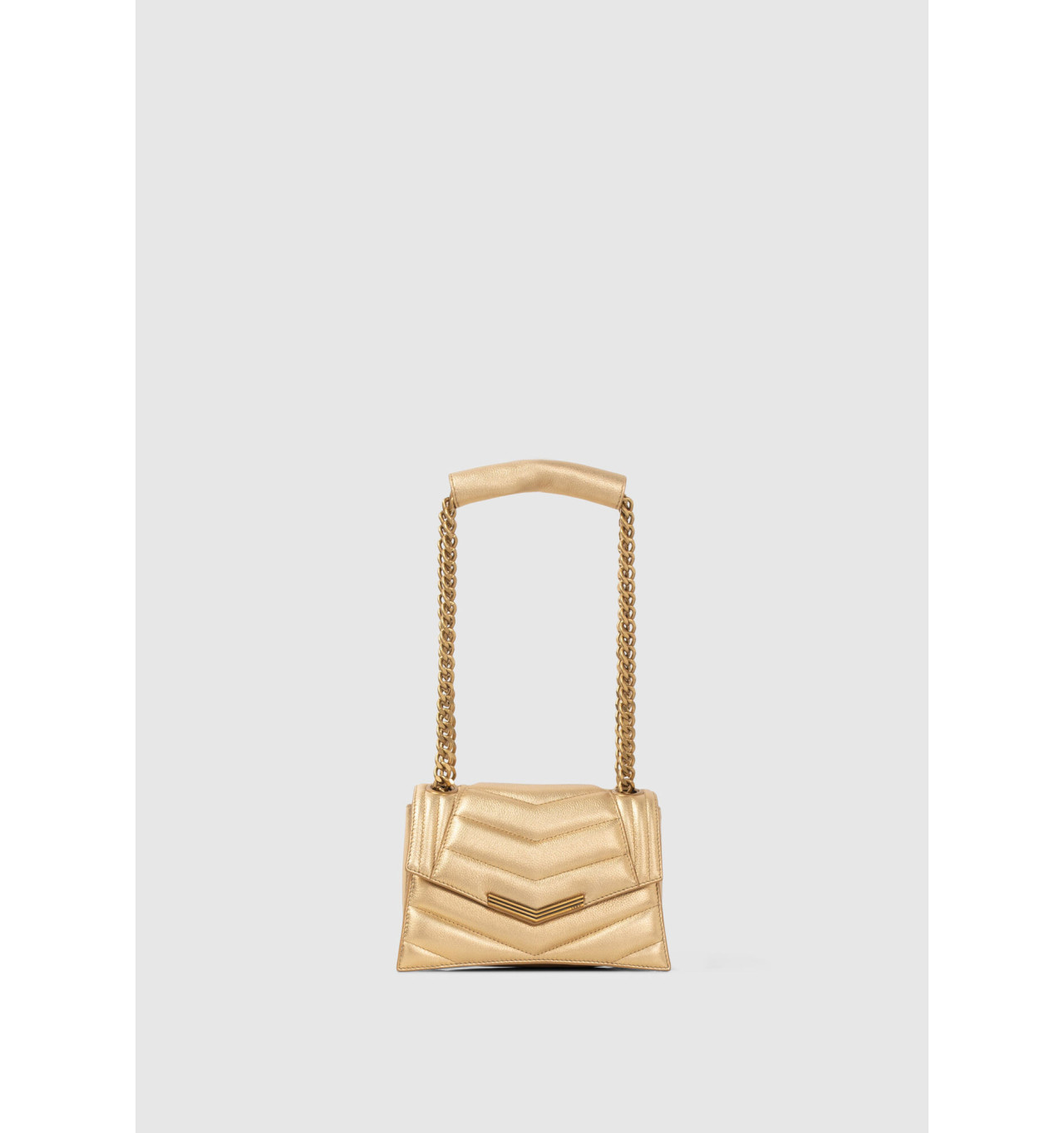 ikks-the 1-glitter-doré métallisé-sac-pochette-cuir-bijoux totem.