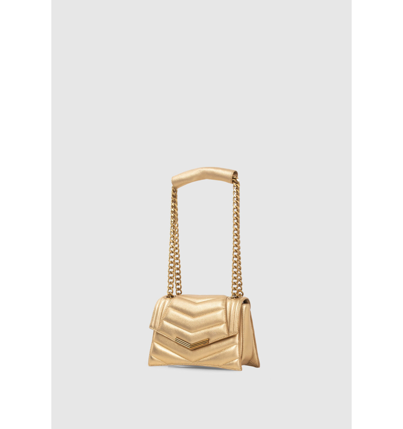 ikks-the 1-glitter-doré métallisé-sac-pochette-cuir-bijoux totem.