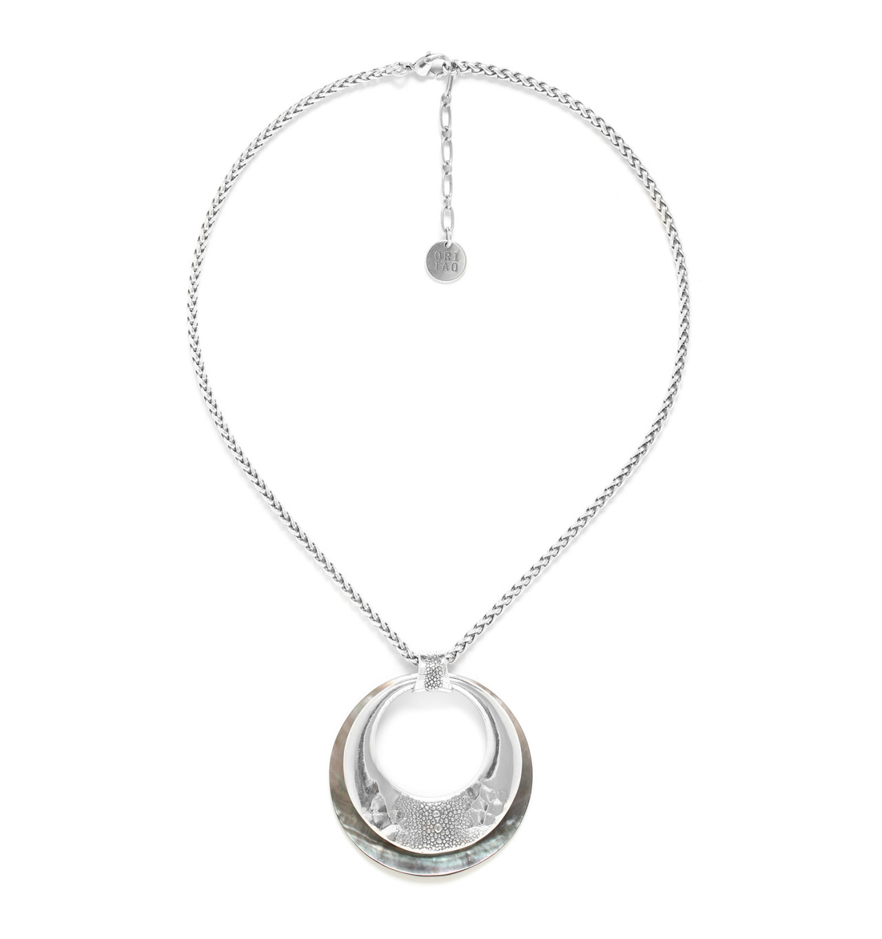 ori tao bijoux-manta-collier-court-argenté-bijoux-totem.