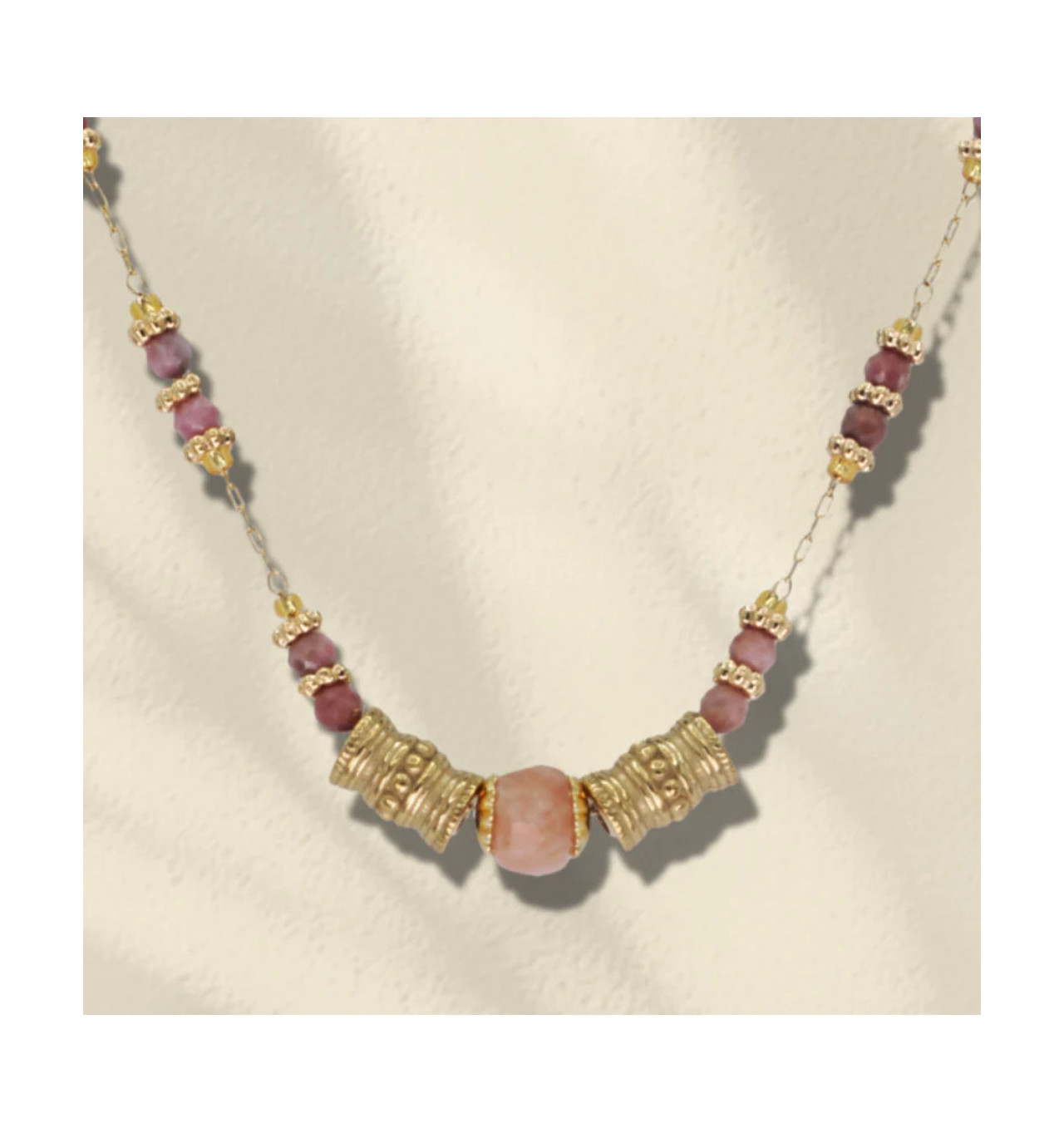 loetma-ethnica-collier-rhodochrosite-réglable-bijoux totem