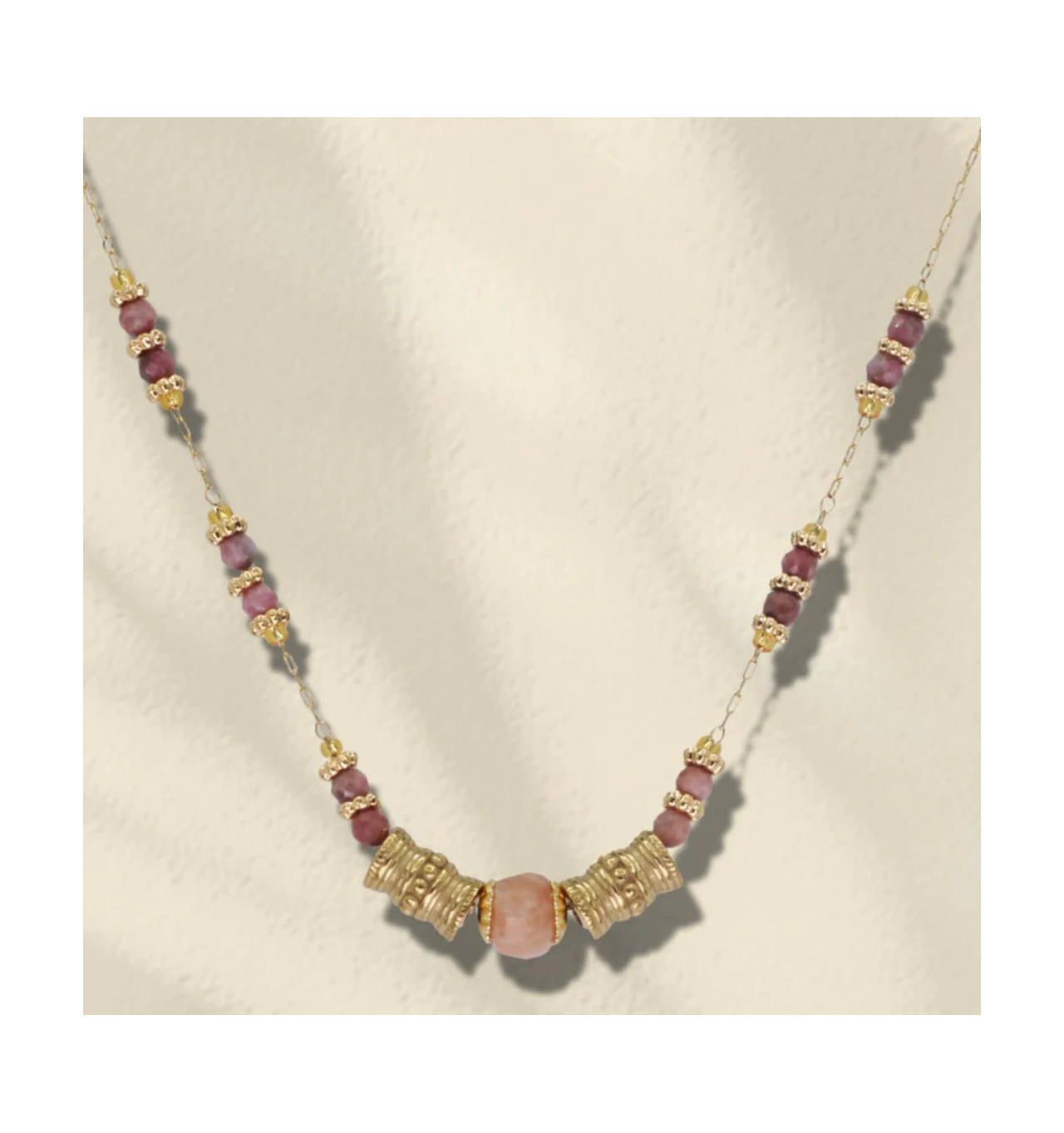 loetma-ethnica-collier-rhodochrosite-réglable-bijoux totem