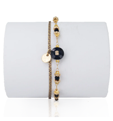 loetma-simba-bracelet-ajustable-quartz-noir-bijoux totem