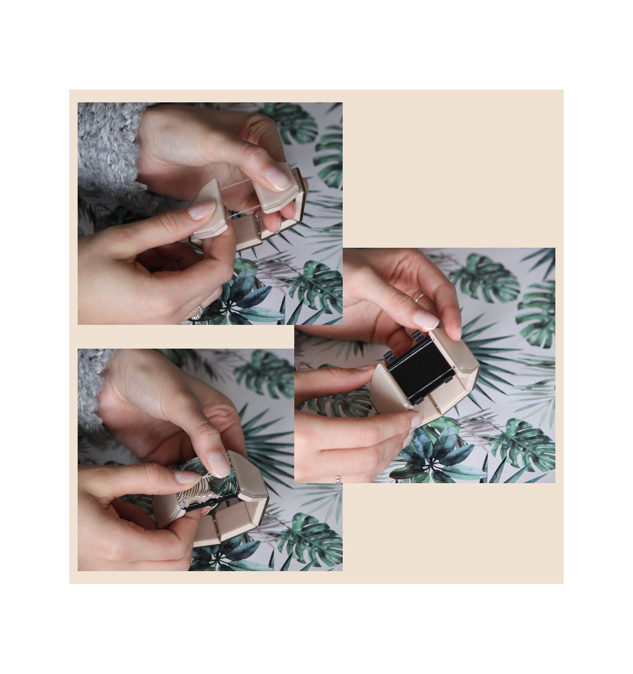 stamps-belta-rosé-bracelet montre-extensible-bijoux totem.
