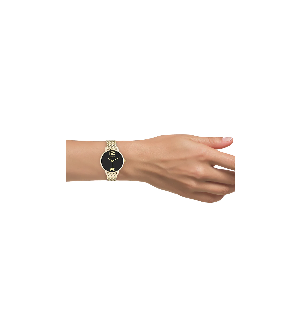 oozoo-montre-femme-acier-doré-ronde-bijoux totem