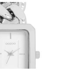 oozoo-montre-femme-acier argenté-rectangulaire-bijoux totem