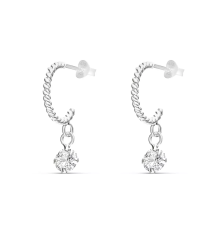 doriane-argent 925-boucles d'oreilles-chaine-oxyde blanc-bijoux totem.