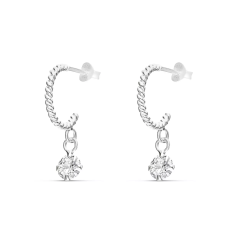 doriane-argent 925-boucles d'oreilles-chaine-oxyde blanc-bijoux totem.