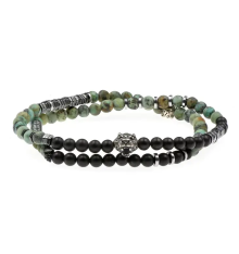 dogme96-fonteros-bracelet-turquoise, onyx, hématite-argent-homme-bijoux totem