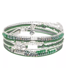 doriane bijoux-anneau-bracelet-argent-multi tours-vert-bijoux totem.