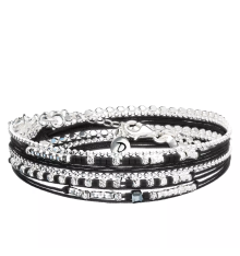 doriane bijoux-bracelet-argent-multi tours-noir-bijoux totem.