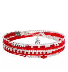 doriane bijoux-bracelet-argent-multi tours-rouge-bijoux totem.
