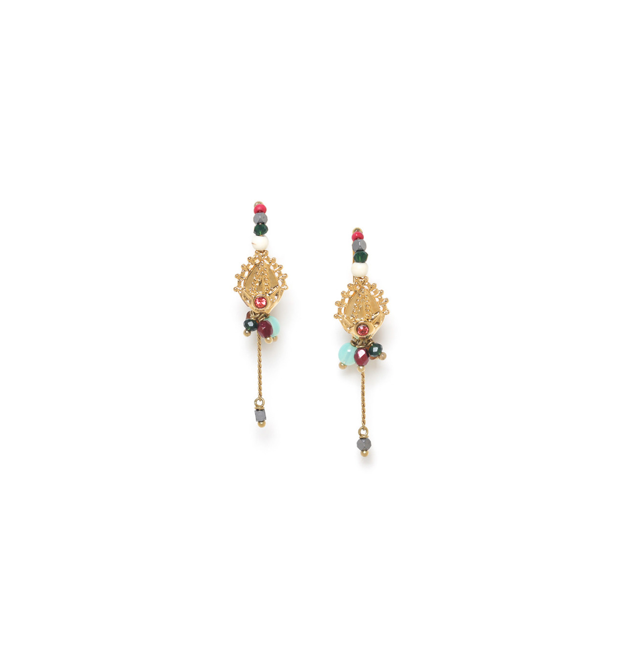franck herval-frida-dormeuses-crochet-perlé-bijoux totem.
