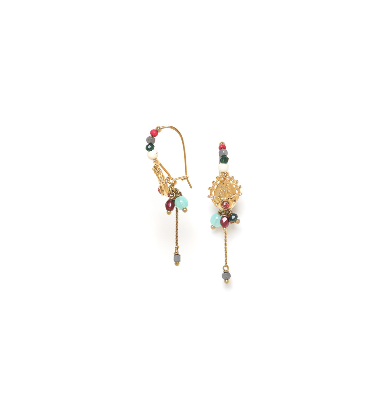 franck herval-frida-dormeuses-crochet-perlé-bijoux totem.