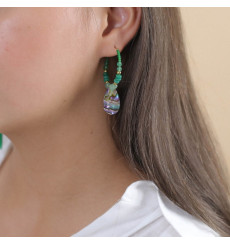 nature bijoux-salonga-boucles d'oreilles-créoles perlées-bijoux totem.