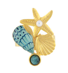 taratata bijoux-archipel-bague-réglable-bleue-bijoux totem