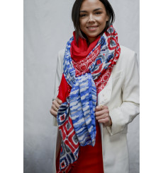 shanna-ondine-foulard-rouge-bleu-blanc-bijoux totem