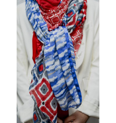 shanna-ondine-foulard-rouge-bleu-blanc-bijoux totem