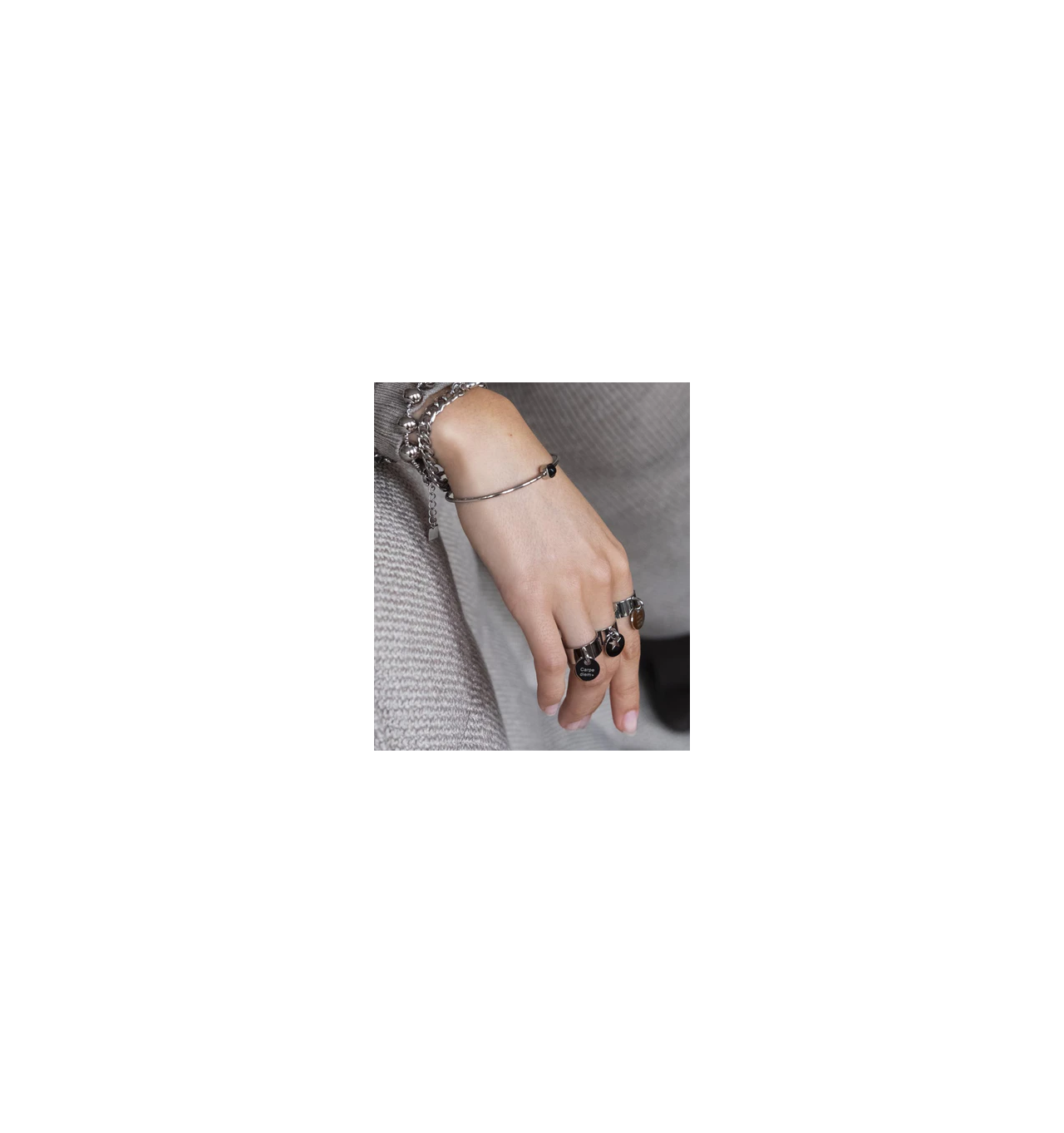 zag-bijoux-ma bonne étoile-bague-acier-ajustable-bijoux totem.