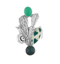taratata bijoux-green-bague-réglable-fantaisie-bijoux totem
