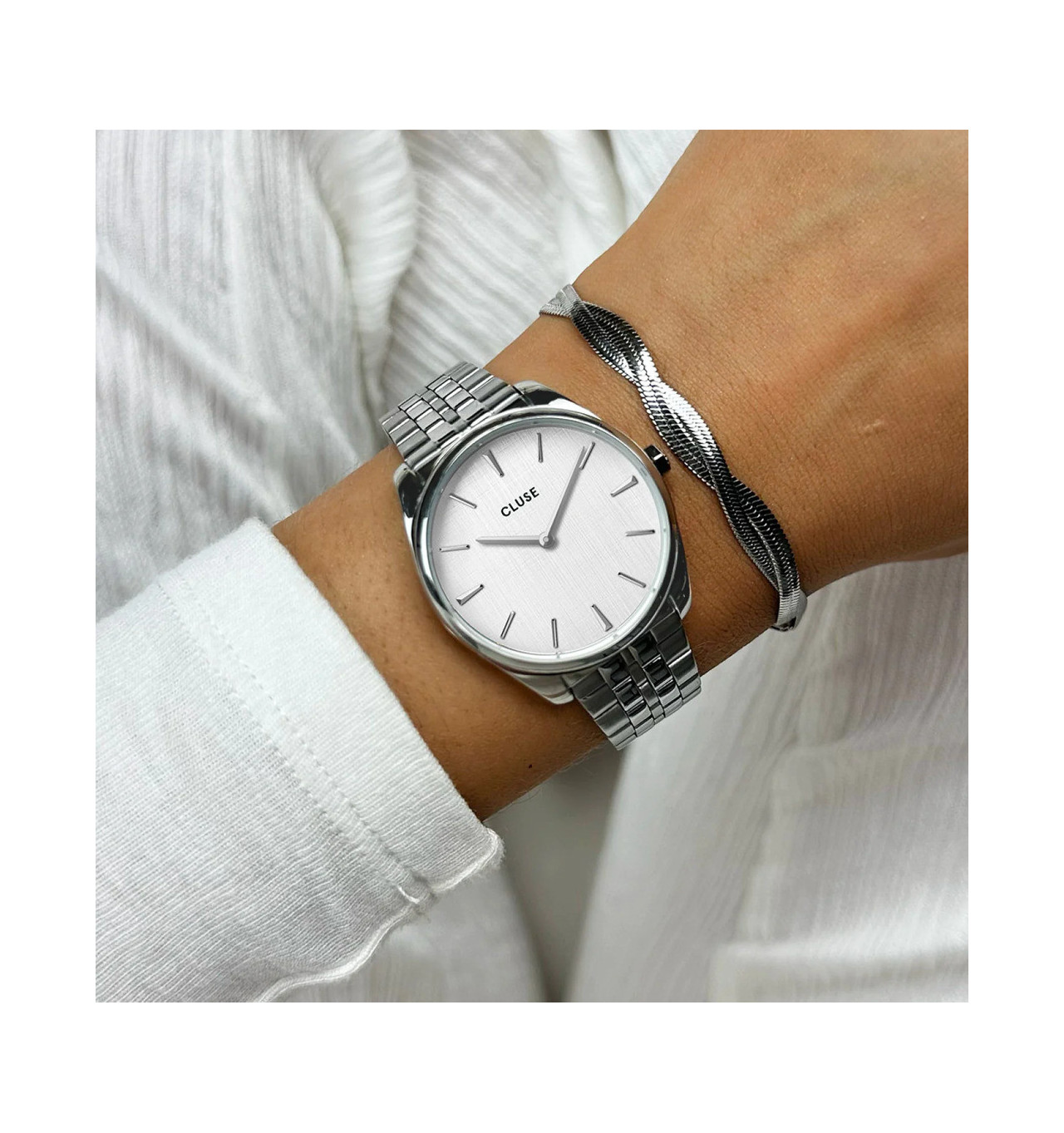 cluse-féroce-petite-montre-femme-acier-argenté-bijoux totem