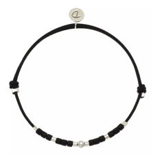 doriane-bijoux-silver black-bracelet-homme-cordon-argent-bijoux totem.