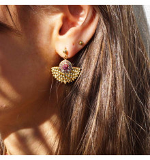 loetma-Cléopâtre-boucles d’oreilles-rubis-bijoux totem