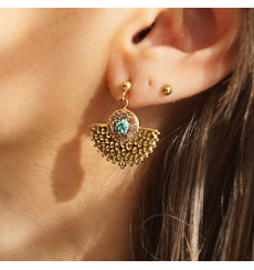 loetma-Cléopâtre-boucles d’oreilles-turquoise-bijoux totem