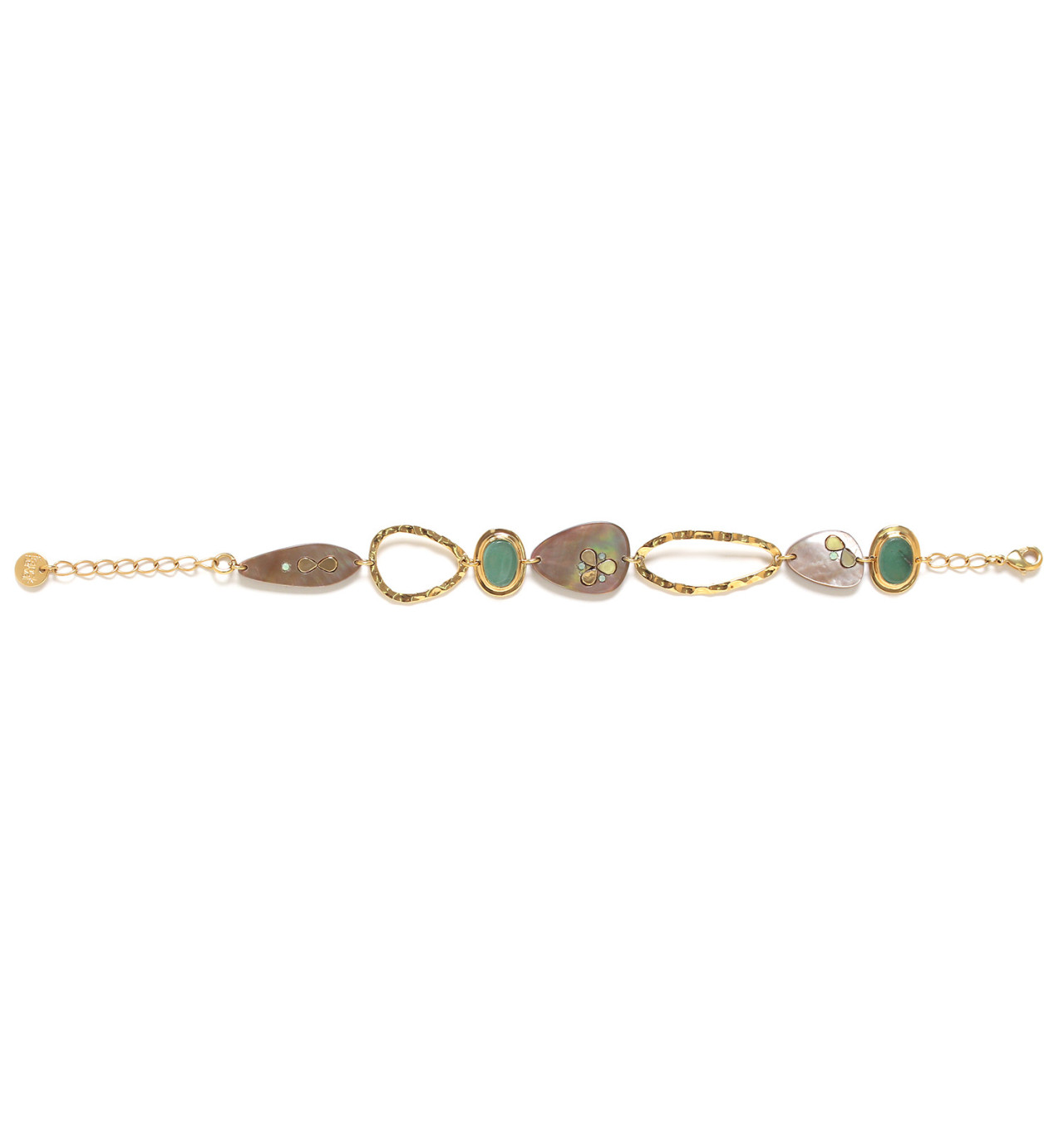 franck herval-colombine-bracelet-ajustable-multi éléments-bijoux totem.