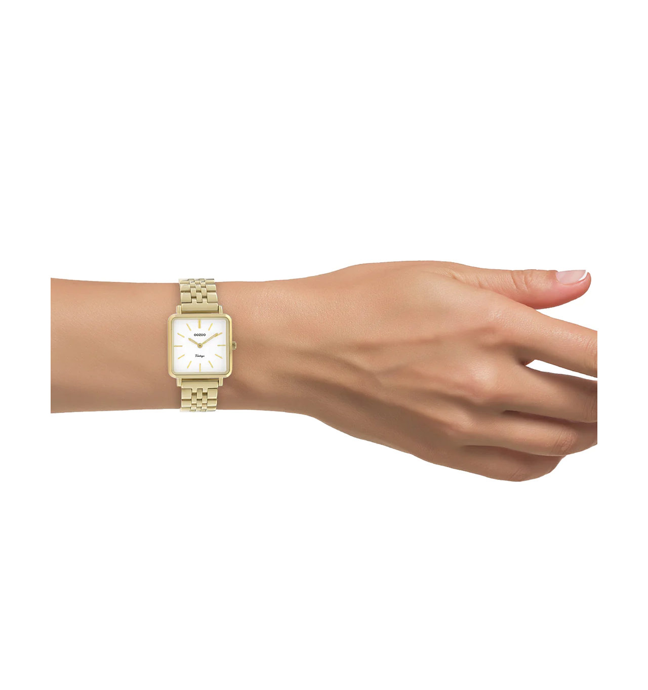 oozoo-montre-femme-acier-carré-doré-bijoux totem