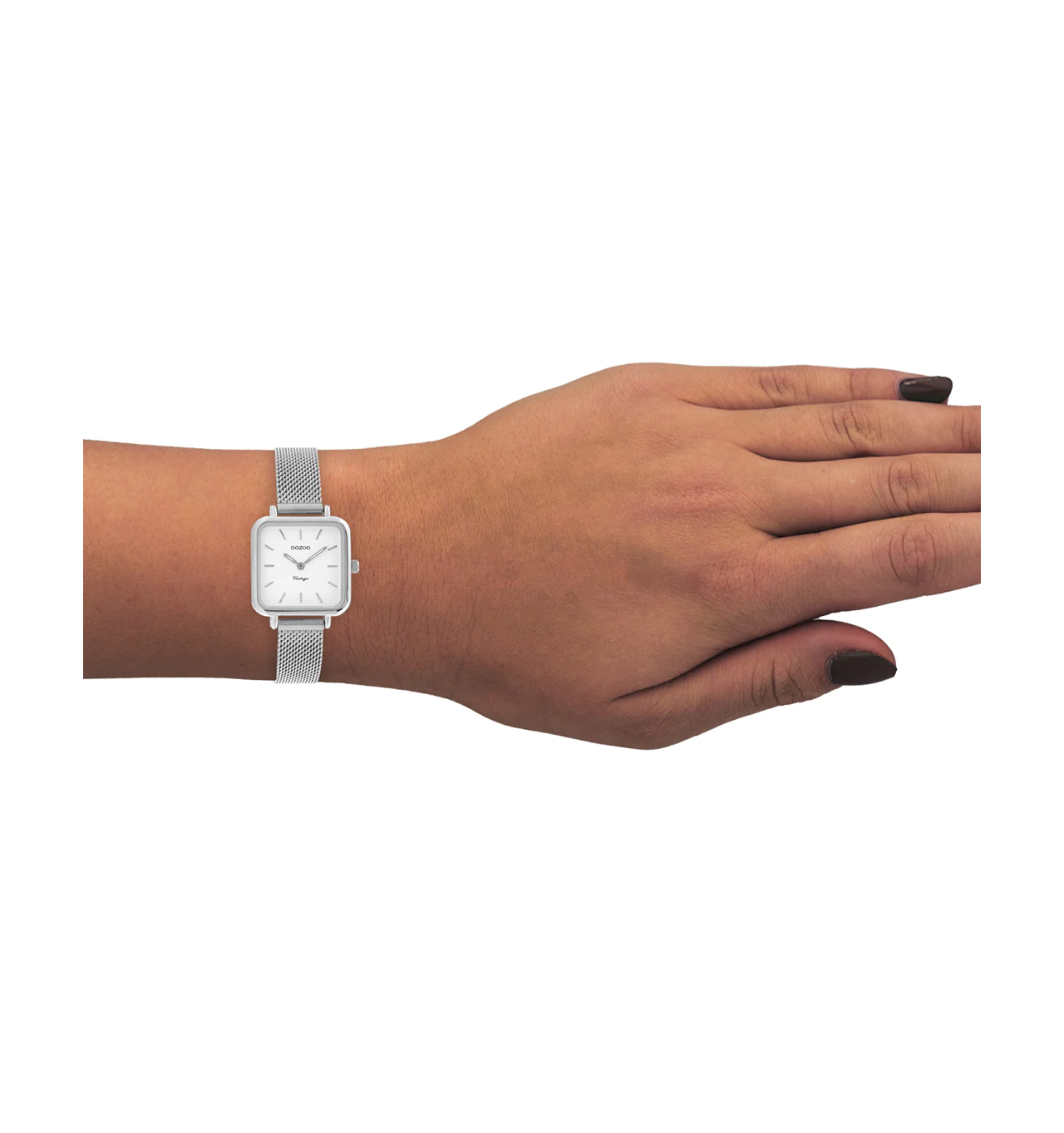 oozoo-montre-femme-acier-carré-blanc-bijoux totem