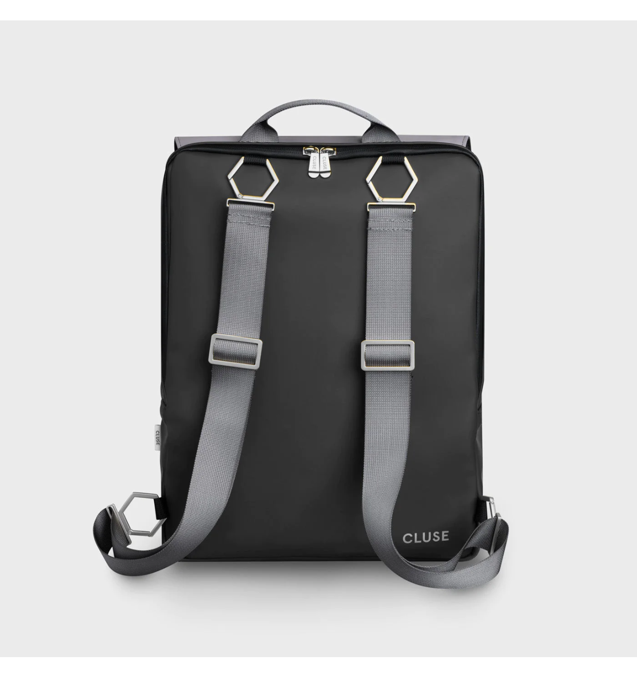 cluse-le réversible-sac à dos-noir-gris-bijoux totem