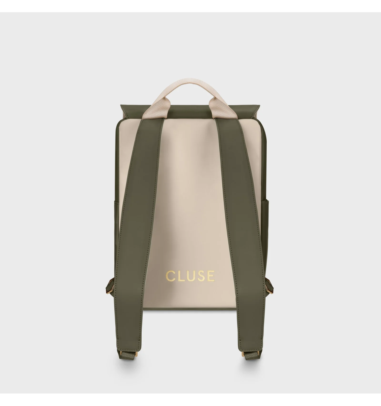 cluse-nuitée-petite-sac à dos-vert-beige-bijoux totem